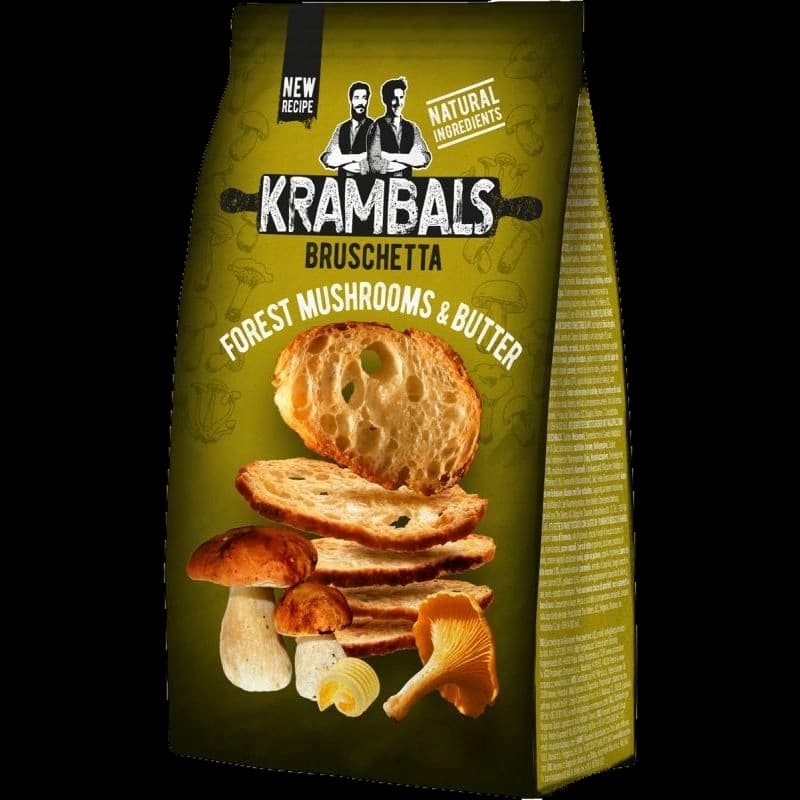 Bruschete cu ciuperci de pădure si unt Krambals