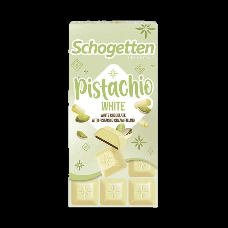 Ciocolata Schogetten alba cu crema de fistic