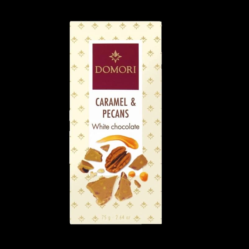 Domori Ciocolata Alba Caramel & Pecan Premium