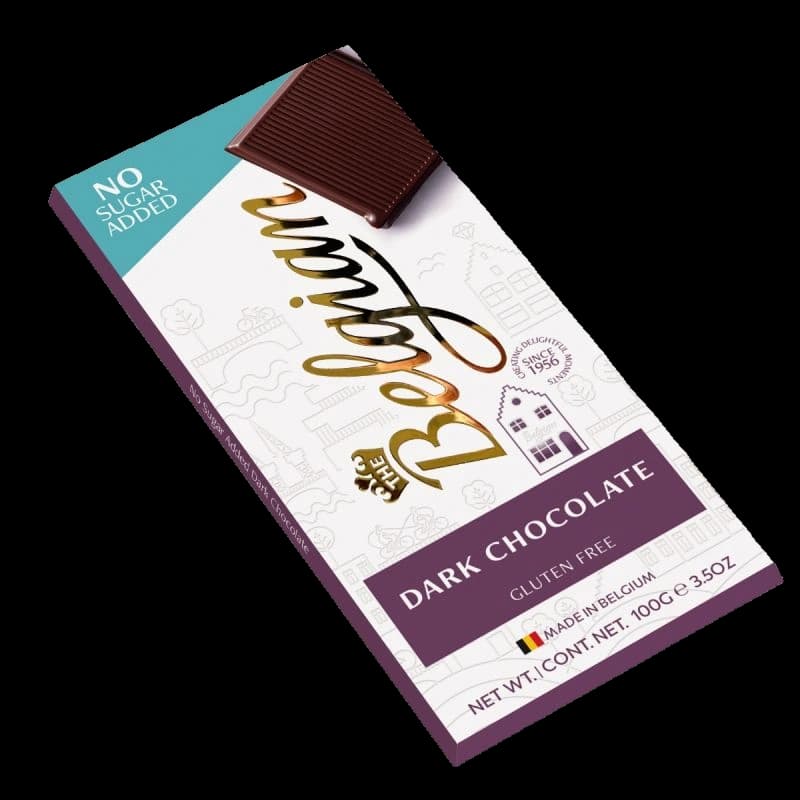Ciocolata amaruie dietetica cu indulcitori The Belgian