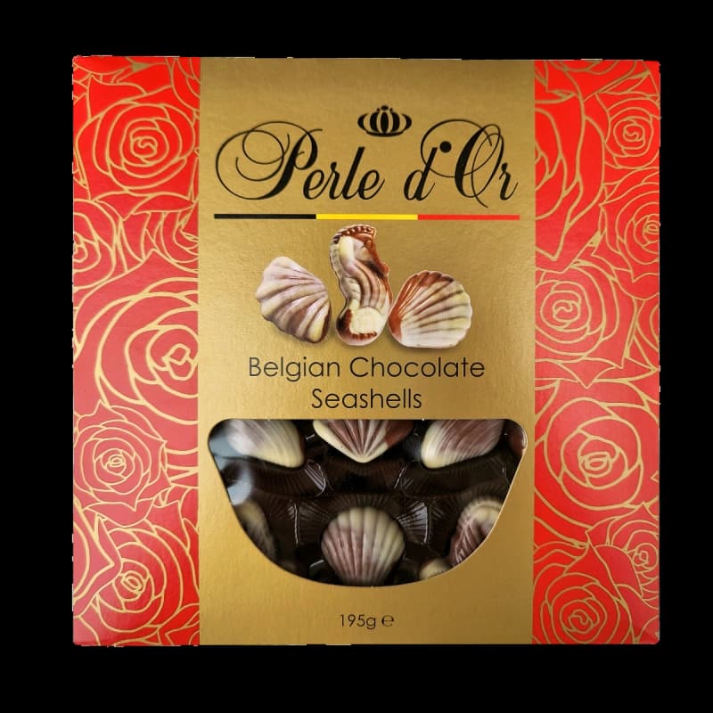 Bomboane de ciocolata belgiana în forma de fructe de mare Perle D'Or