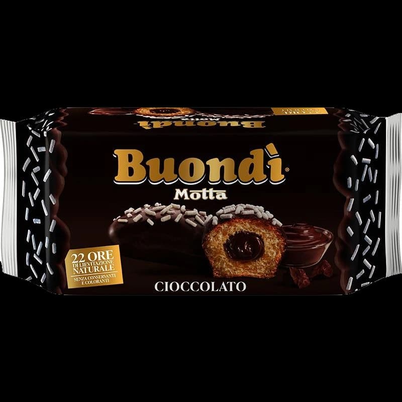 Prajiturică cu ciocolată si glazură de ciocolată Motta Buondi 298g - 6 buc