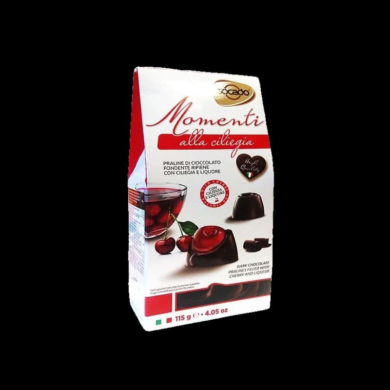Praline de ciocolată neagra cu lichior de cirese Socado Momenti