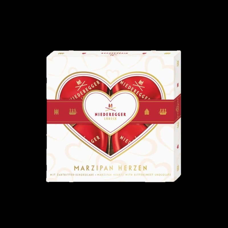 Praline Inimi din Marzipan in Ciocolata Niedergger